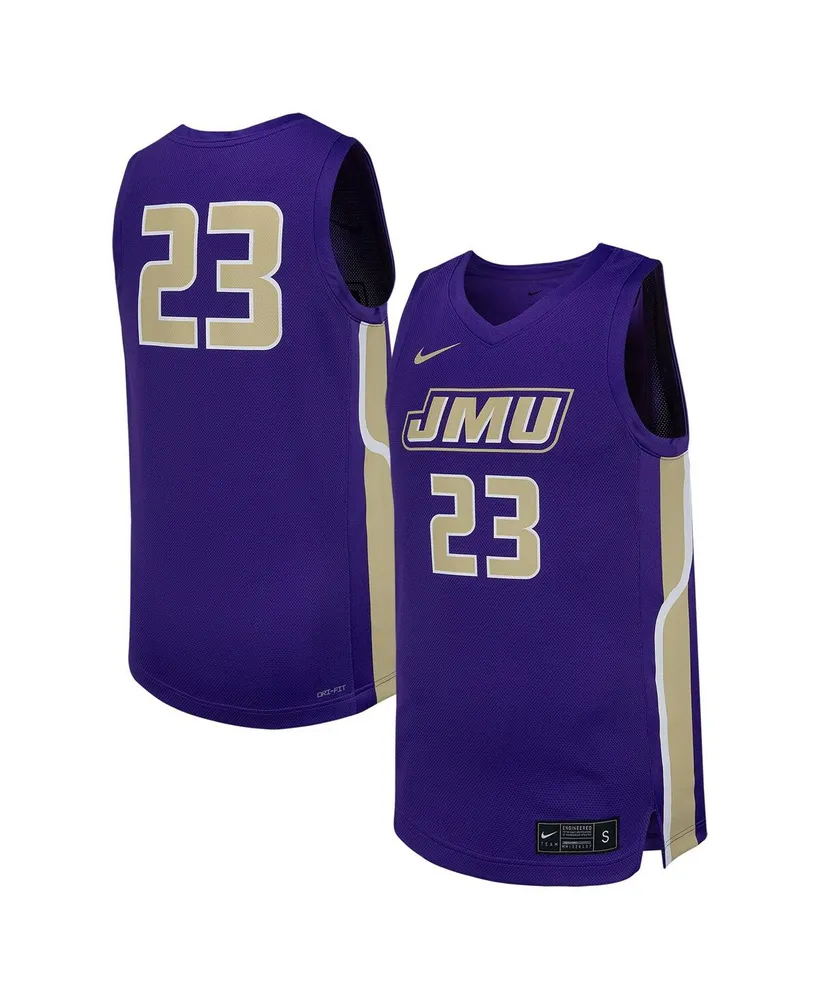 Men's Nike #23 Purple James Madison Dukes Replica Basketball Jersey