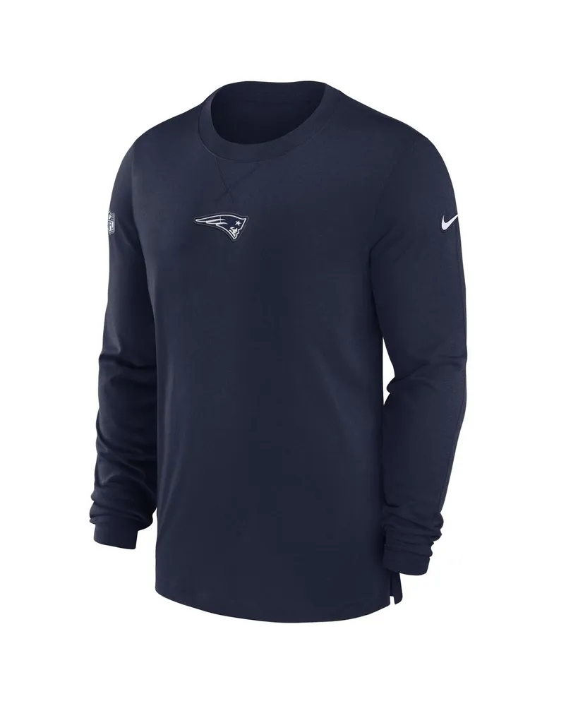 Men's Nike Navy New England Patriots 2023 Sideline Performance Long Sleeve T-shirt