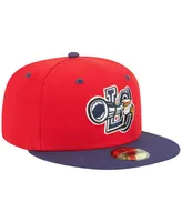 Men's New Era Red Lake County Captains Theme Nights 20th Anniversary Alternate 3 59FIFTY Fitted Hat