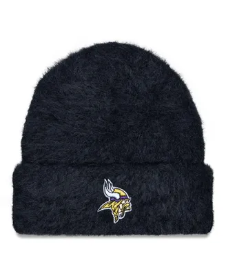 Women's New Era Black Minnesota Vikings Fuzzy Cuffed Knit Hat