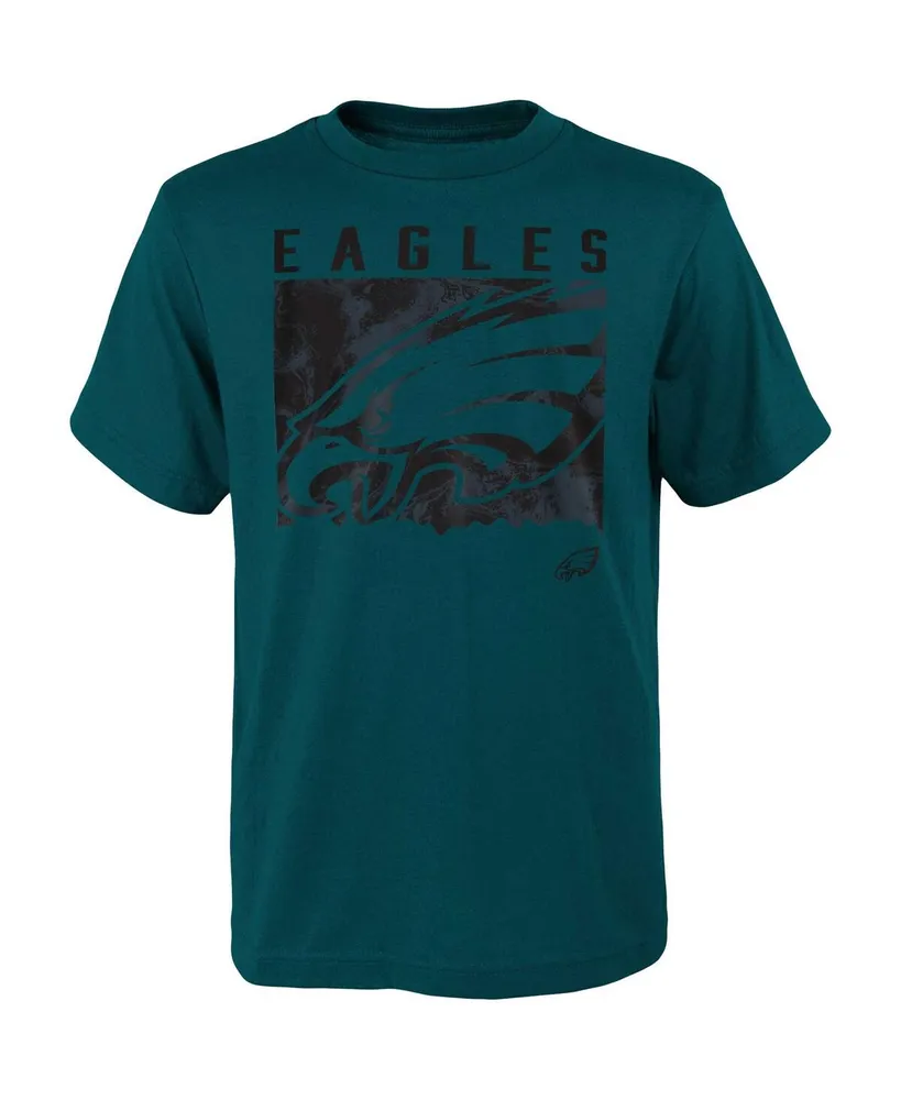 Big Boys Green Philadelphia Eagles Liquid Camo Logo T-shirt