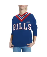 Women's Tommy Hilfiger Royal Buffalo Bills Heidi Raglan V-Neck Sweater