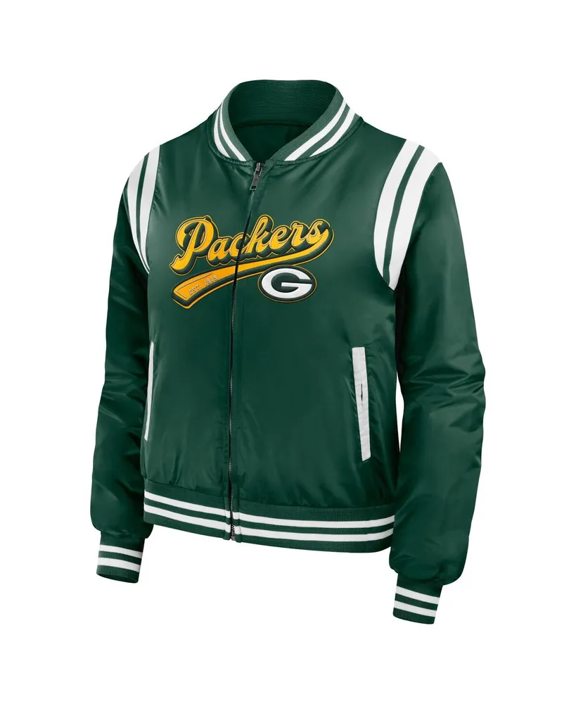 Women's Wear by Erin Andrews Green Bay Packers Bomber Full-Zip Jacket