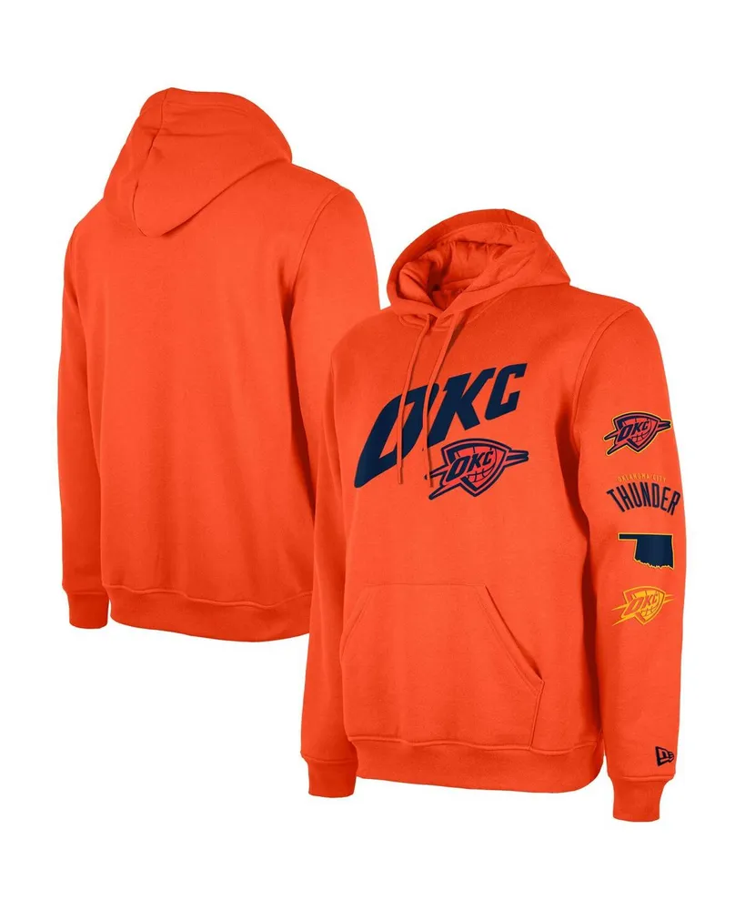 Men's New Era Orange Oklahoma City Thunder 2023/24 Edition Big and Tall Pullover Hoodie