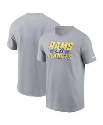 Men's Nike Gray Los Angeles Rams 2023 Nfl Playoffs Iconic T-shirt