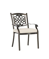Mondawe 5-Piece Aluminum Outdoor Patio Dining Set with Cushion, Beige
