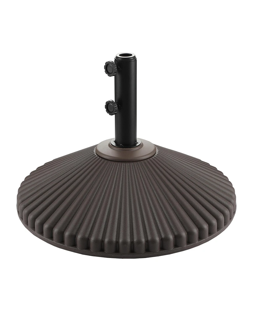 Mondawe 23" inch Fillable Heavy-Duty Round Plastic Umbrella Base Stand