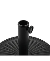 Mondawe 18" inch Heavy Duty Round Umbrella Base Stand, Black