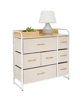 mDesign Storage Dresser Furniture, 7 Fabric Drawers