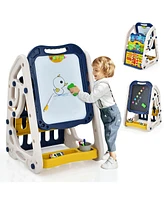 3-in-1 Kids Art Easel Double-Sided Tabletop Easel with Art Accessories