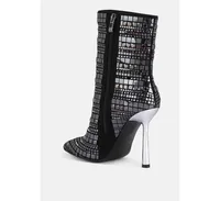 Womens extravagance mirror embellished stiletto boots