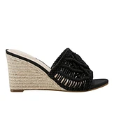 Bandolino Women's Andrrea Espadrille Crochet Wedge Sandals