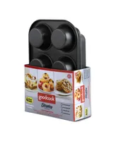 Good Cook 4 Piece Nonstick Steel Toaster Oven Set with Sheet Pan, Rack, Cake Pan, and Muffin Pan