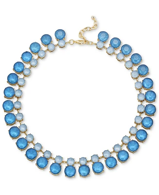 On 34th Gold-Tone Color Crystal & Stone All-Around Collar Necklace, 16" + 2" extender, Created for Macy's