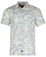 Salt Life Men's Ocean Drift Graphic Print Short-Sleeve Button-Up Shirt