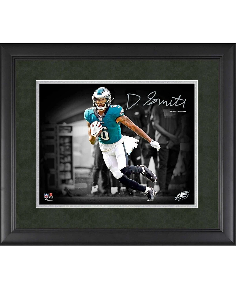 DeVonta Smith Philadelphia Eagles Facsimile Signature Framed 11" x 14" Spotlight Photograph