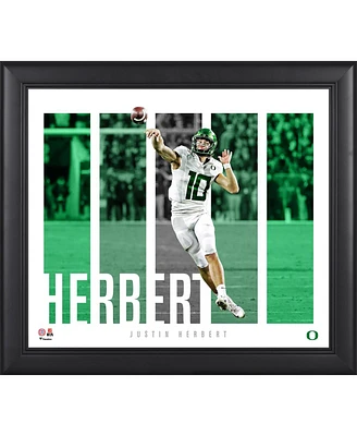 Justin Herbert Oregon Ducks Framed 15" x 17" Player Panel Collage