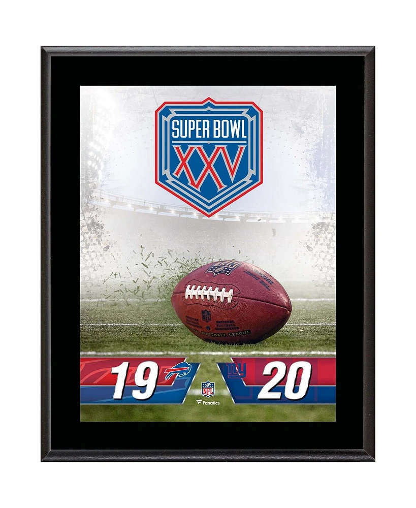 New York Giants vs. Buffalo Bills Super Bowl Xxv 10.5" x 13" Sublimated Plaque