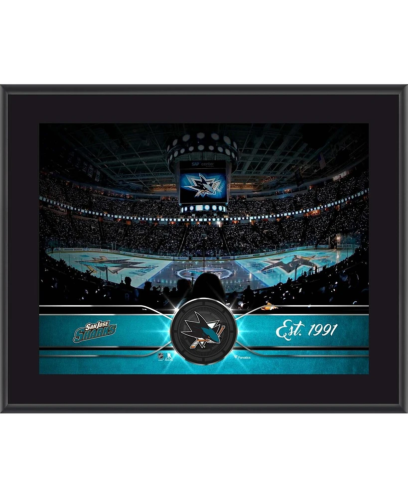 San Jose Sharks 10.5" x 13" Sublimated Team Plaque