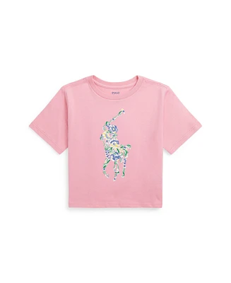 Polo Ralph Lauren Toddler and Little Girls Floral Big Pony Cotton Jersey Boxy T-shirt