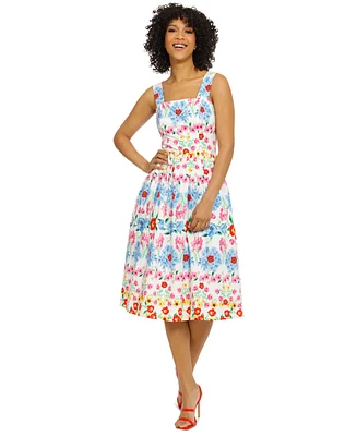 Maggy London Women's Floral-Print Fit & Flare Dress