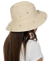 I.n.c. International Concepts Women's Embellished Panama Hat, Created for Macy's