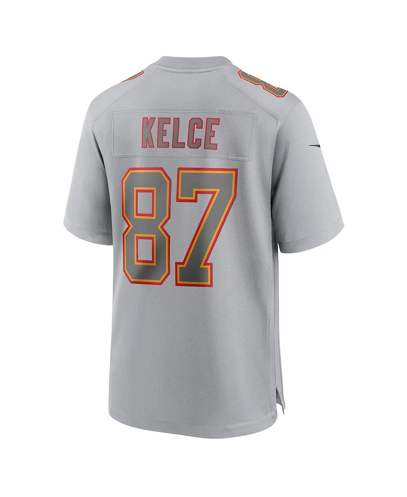 Men's Nike Travis Kelce Gray Kansas City Chiefs Super Bowl Lviii Atmosphere Fashion Game Jersey