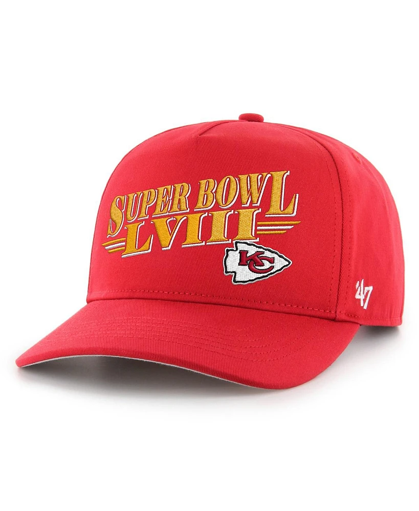 Men's '47 Brand Red Kansas City Chiefs Super Bowl Lviii Hitch Adjustable Hat