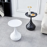 White Metal Side Table, Small Sofa Table, Small Iron Table, Nightstand For Living Room