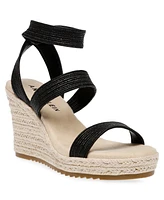 Anne Klein Women's Wonder Elastic Strap Wedge Sandals