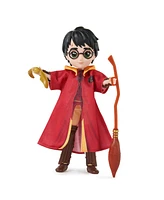 Harry Potter, 8" Harry Potter Quidditch Doll Gift Set with Robe and 9 Doll Accessories, 11 Pieces - Multi