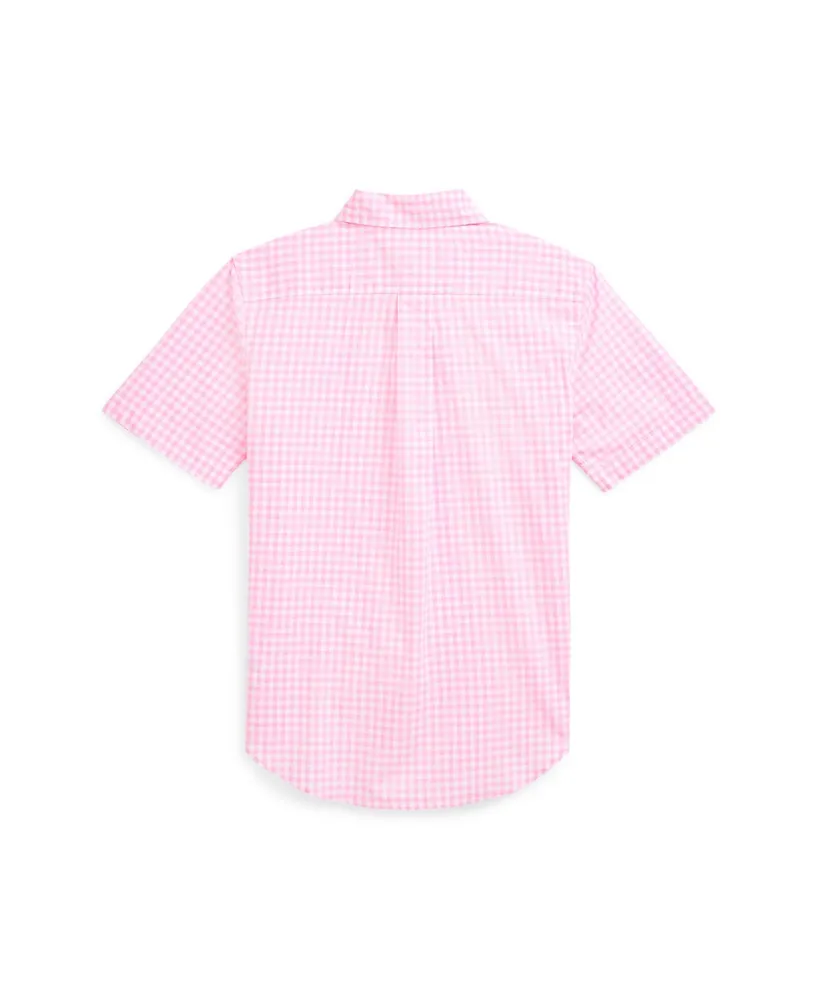 Polo Ralph Lauren Big Boys Plaid Cotton Poplin Short Sleeve Shirt