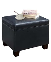 Convenience Concepts 21.75" Faux Leather Madison Storage Ottoman