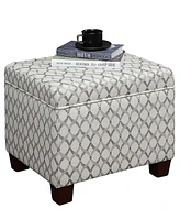 Convenience Concepts 21.75" Print Fabric Madison Storage Ottoman