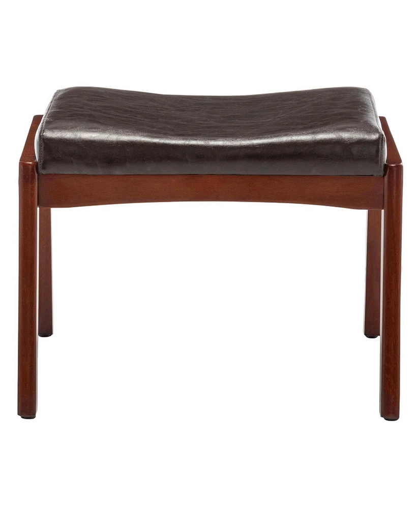 Convenience Concepts 19.75" Faux Leather Natalie Accent Ottoman Stool