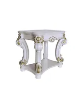 Simplie Fun Vendome Side Table, Antique Pearl Finish