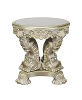 Simplie Fun Sorina End Table Antique Gold Finish