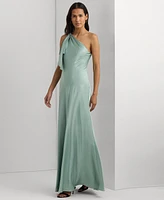 Lauren Ralph Lauren Women's One-Shoulder Satin Gown