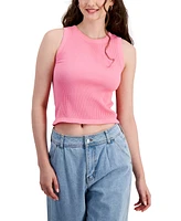 Hippie Rose Juniors' Seamless Crewneck Ribbed Tank