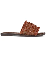 Sam Edelman Women's Gladys Embellished Raffia Slide Flat Sandals