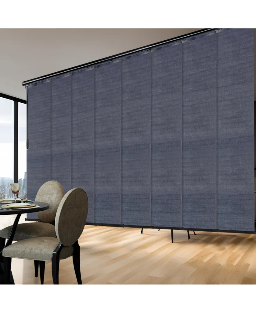 Spruce Blind 8-Panel Double Rail Panel Track Extendable 130"-175"W x 94"H, width 23.5"