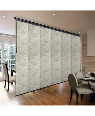 Abelia Blind 6-Panel Single Rail Panel Track Extendable 70"-130"W x 94"H, width 23.5"