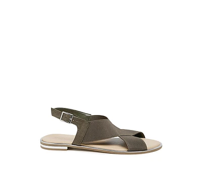 London Rag Snuggle Wide Strap Flat Sandal