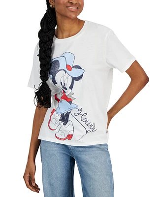 Disney Juniors' Howdy Minnie Short-Sleeve Crewneck Tee