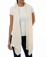 Style & Co Women's Textured Linen-Look Scarf, Created for Macy's