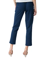 Adrienne Landau Women's Pull-On Pleat-Front Cropped Pants