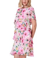 Jessica Howard Floral-Print Tiered Dress