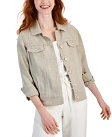 Charter Club Women's 100% Linen Jacket, Created for Macy's