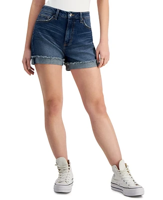 Celebrity Pink Juniors' Ultra High-Rise Frayed Shorts