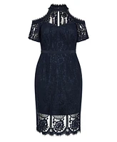 Plus Pippa Cold Shoulder Lace Dress